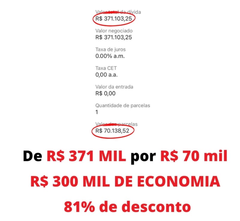 💰 R$ 371 MIL POR R$ 70 MIL