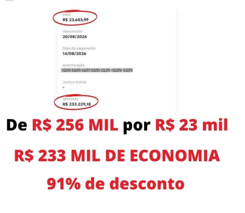 💎 R$ 233 MIL DE ECONOMIA
