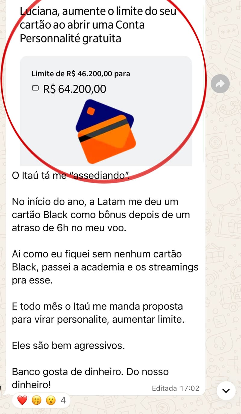 🏦 BANCO OFERECENDO LIMITE