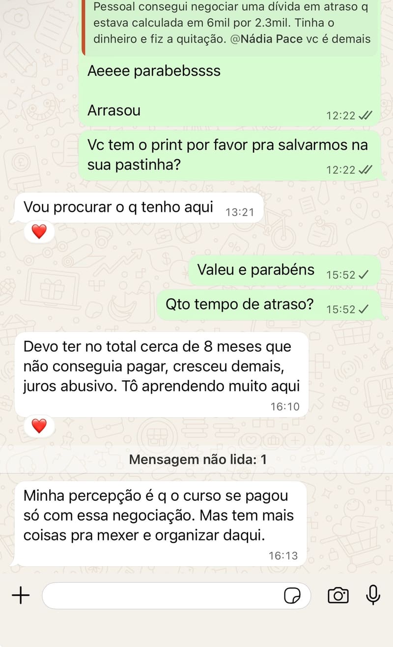 ✅ O CURSO SE PAGOU
