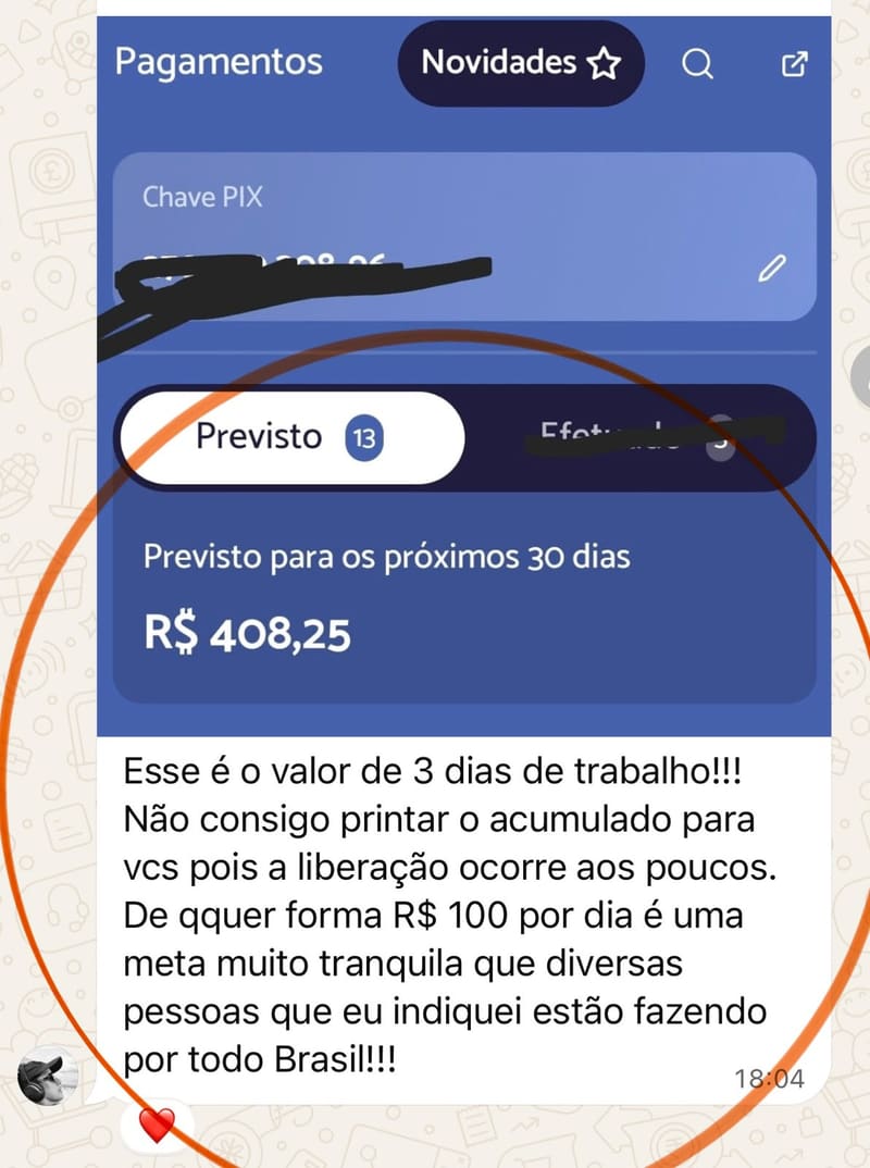 💰 R$ 408,25 EM 3 DIAS DE TRABALHO