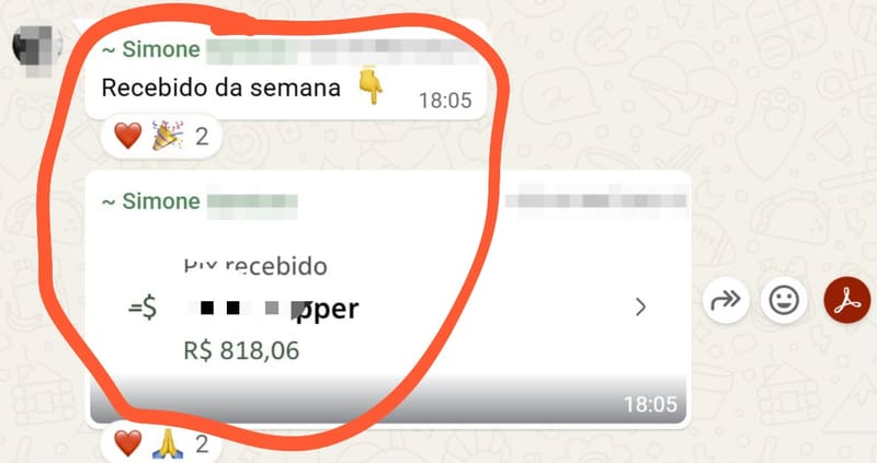 💸 R$ 818,06 RECEBIDOS NA SEMANA
