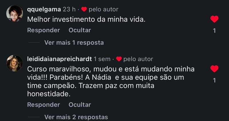 Depoimento Insta