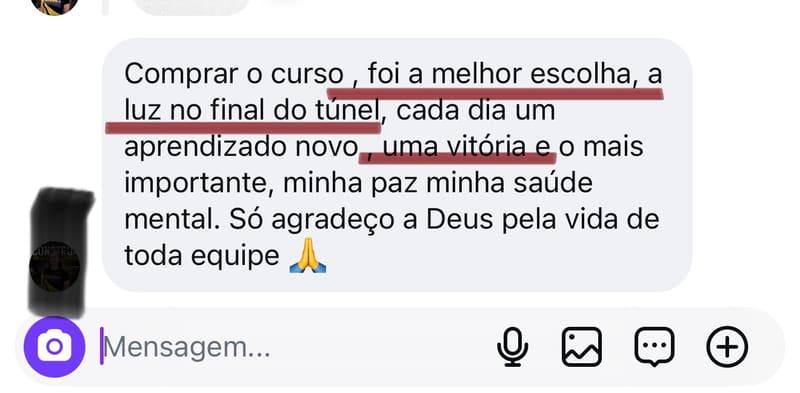 💬 LUZ NO FIM DO TÚNEL