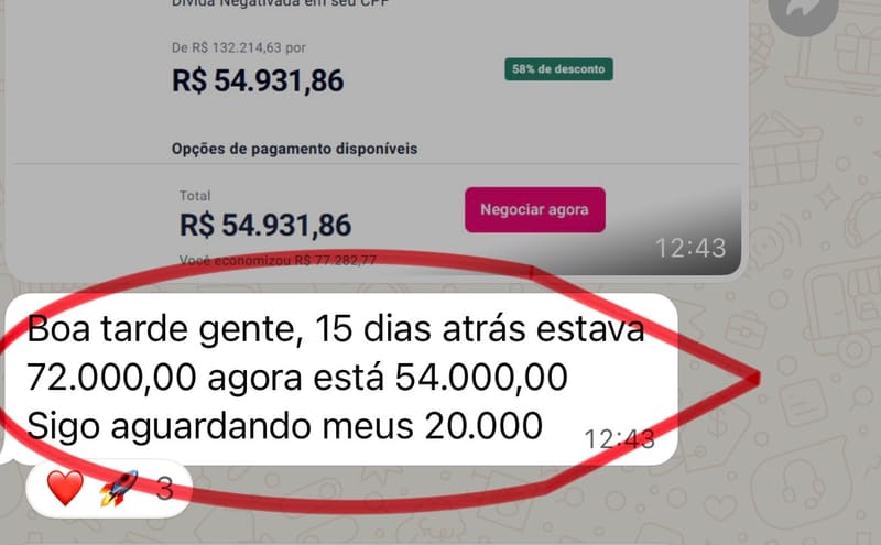 📉 DESCONTO SUBINDO