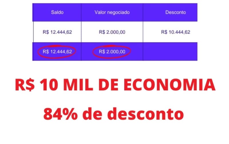 💰 DE R$ 12.444,62 POR R$ 2.000,00