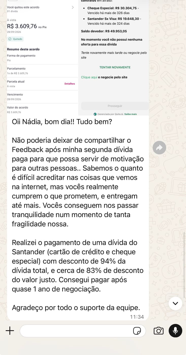 🙌 SEGUNDA DÍVIDA PAGA, 94% DE DESCONTO
