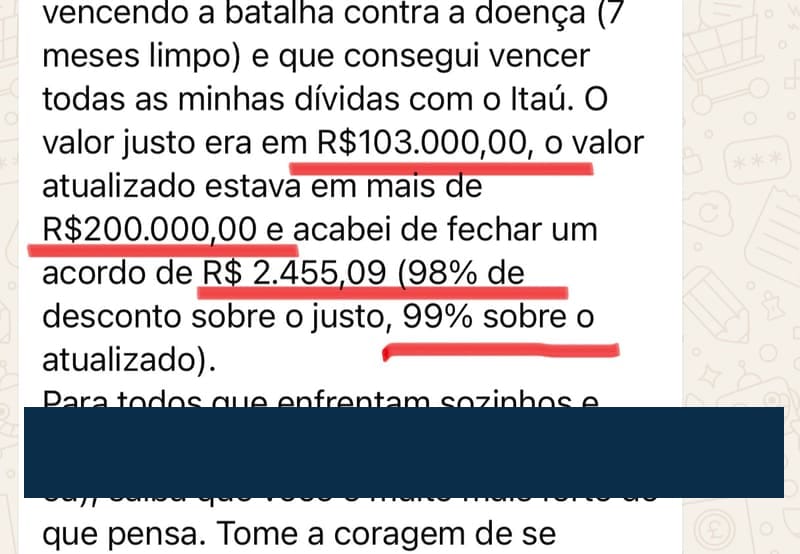 💎 VALOR JUSTO R$ 103 MIL, ATUALIZADO R$ 200 MIL, PAGOU R$ 2.455,09