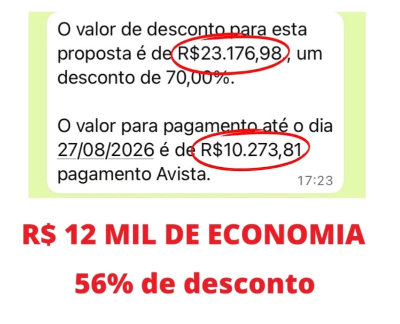 💰 R$ 23.176,98 DE DESCONTO (70%)