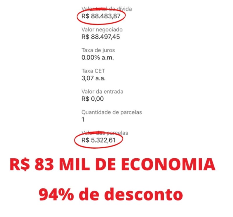 💰 DE R$ 88.483,87 POR R$ 5.322,61 À VISTA