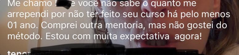 💬 JÁ TINHA COMPRADO OUTRA MENTORIA ANTES
